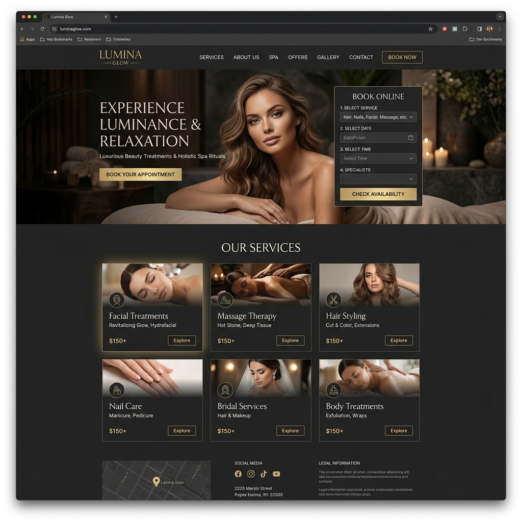 Lumina Glow Luxury Salon